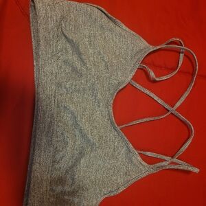 Old Navy Heather Gray Strappy Sports Bra